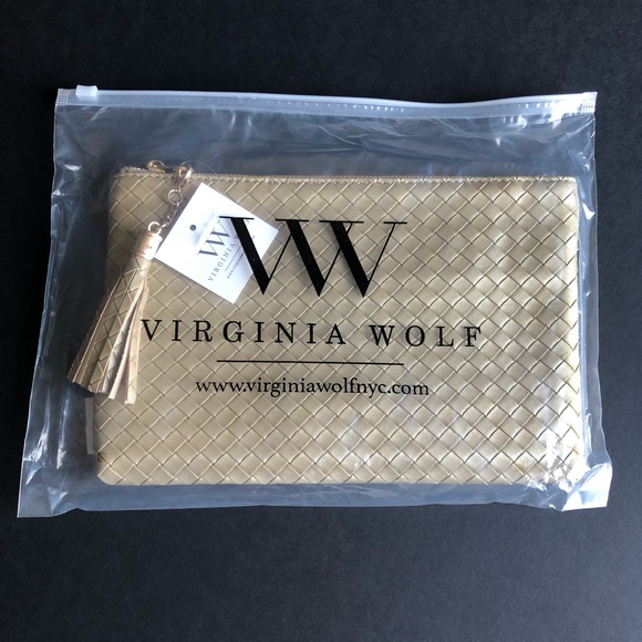 Virginia Wolf Bags Virginia Wolf Woven Pouchclutch Poshmark